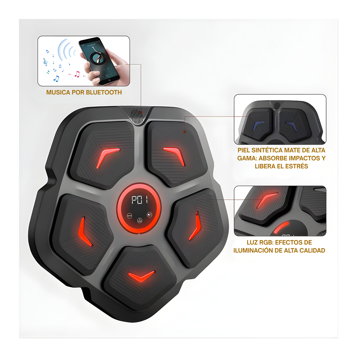 Máquina de Boxeo Musical Bluetooth 1
