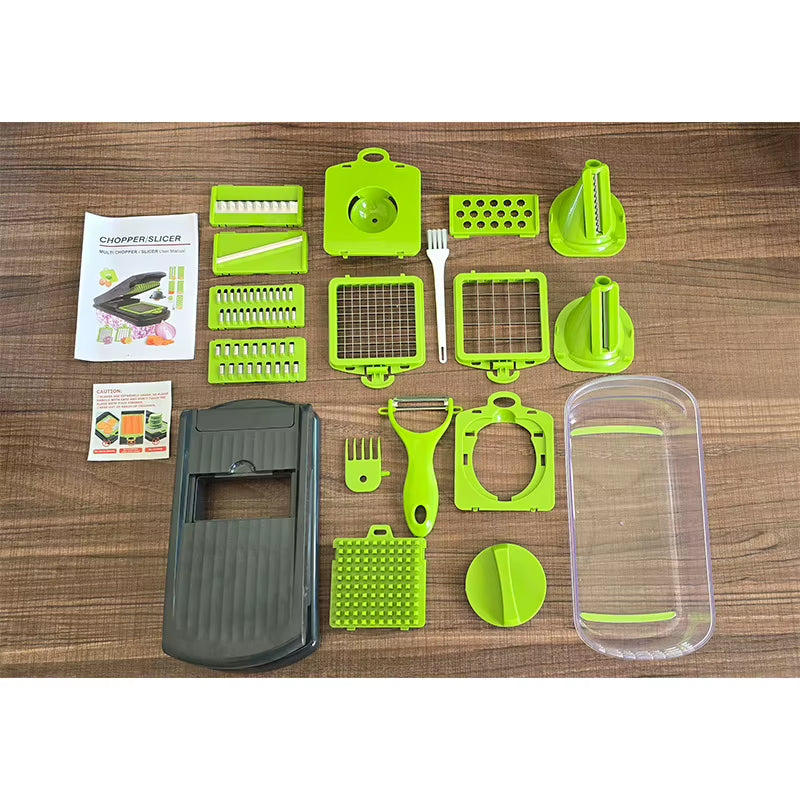 Cortador y Rallador Multifuncional de Cocina – 18 Piezas