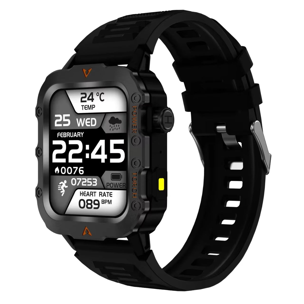 Q11 Square Smart Watch Unisex Voice Assistant BT Call Touch Screen IP67 Heart Rate Fitness Tracker Outdoor Sport Smart Band
