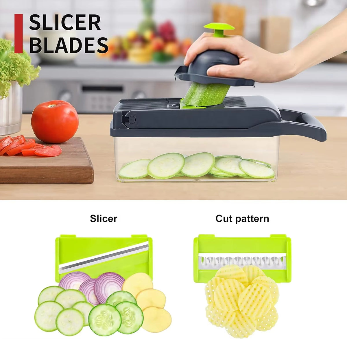 Wallepac Pro-Series 26-In-1 Portable Handheld Manual Meat Grinder Kitchen Tool for Household and Restaurant Use