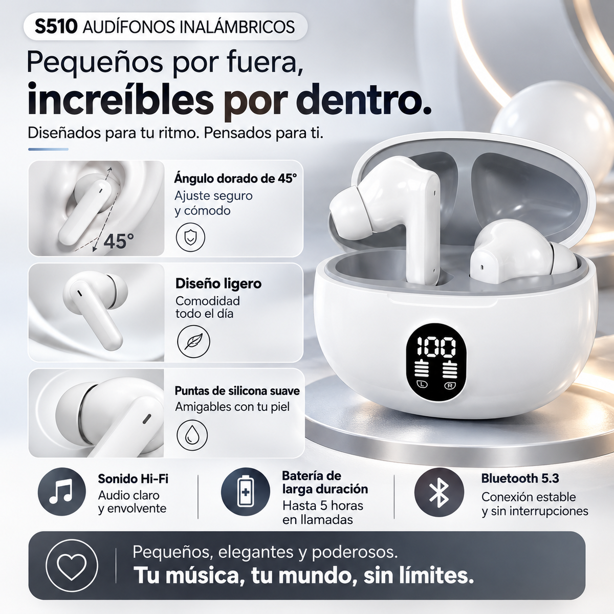Audífonos Inalámbricos S510 TWS